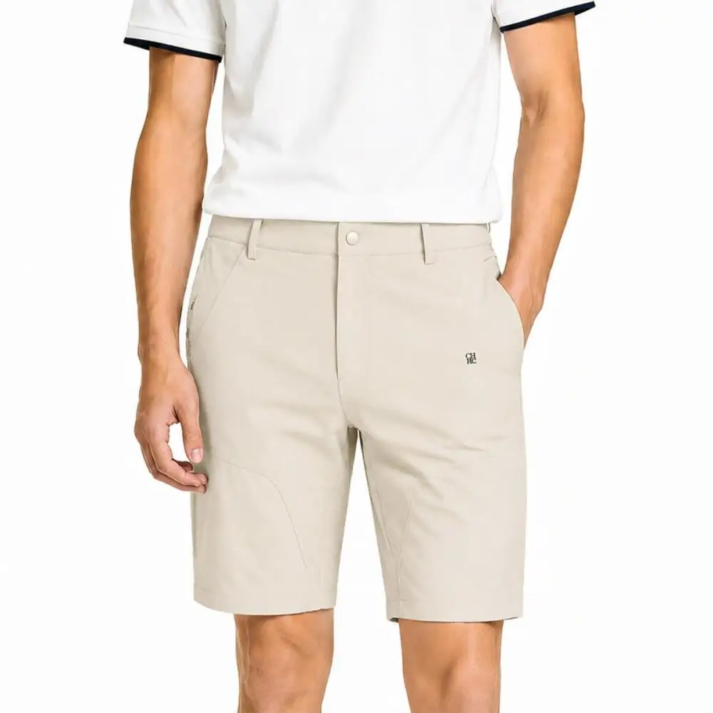 CH Herren Vielseitige Outdoor-Shorts mit Reißverschlusstasche, Feine CH Dunkle Stickerei Rechte Vordertasche, Frühling Resort Golf Training Outdoor – Detail 2