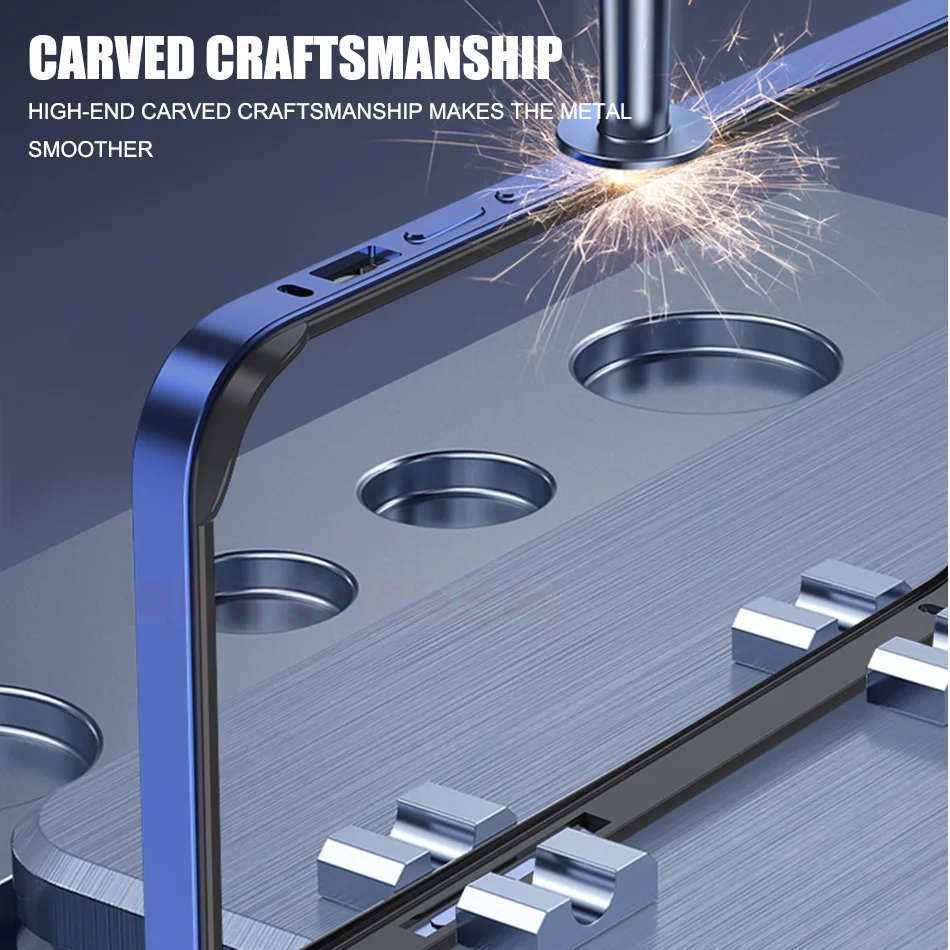 إطار سيليكون هجين من معدن الألومنيوم لهاتف آيفون 15 14 13 12 11 برو ماكس حافظة أرجوانية ممتصة للصدمات لهاتف آيفون 13 Mini X Xr Xs 7 8 6 Plus