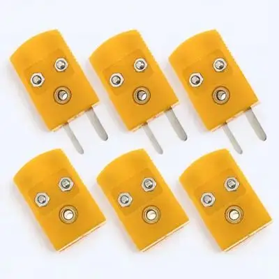 

3Sets K Type Thermocouple Wire Connector Fine Workmanship Non Deformable Design Plastic Adapter for Stable Temperature