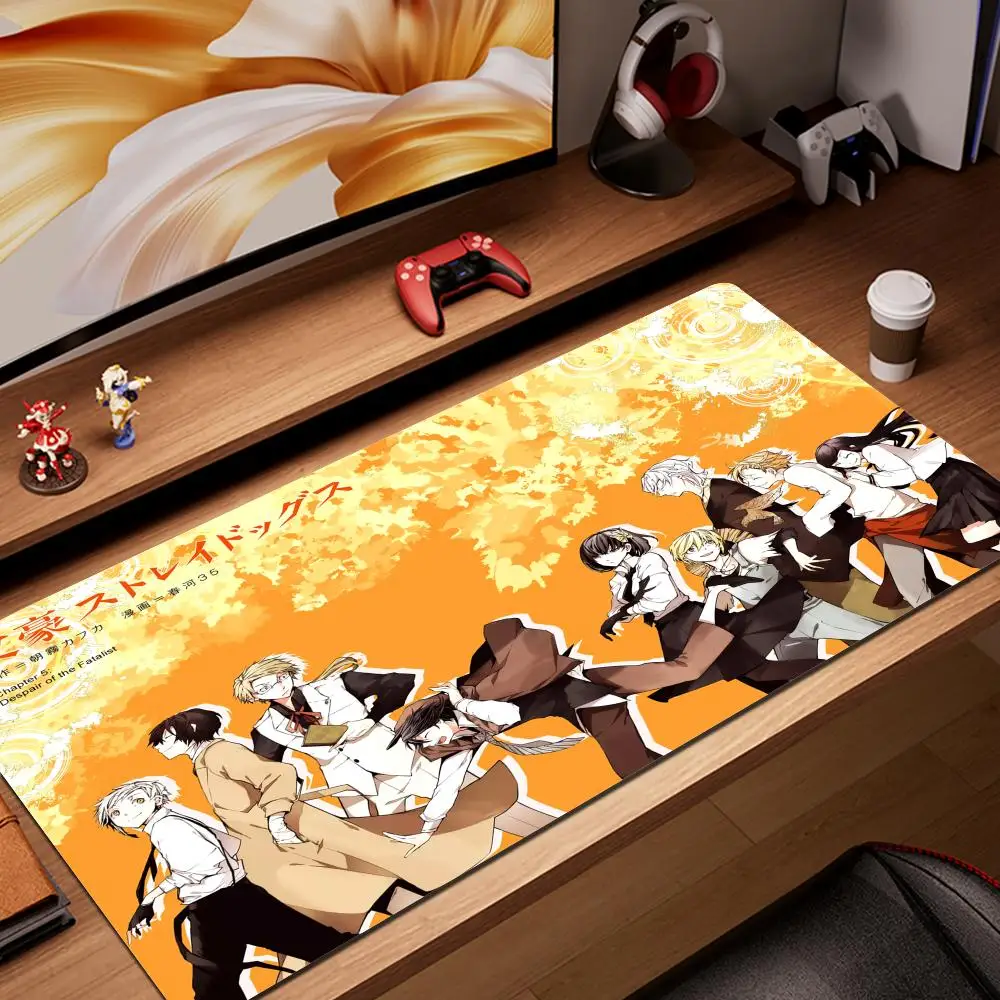 Anime Bungou Stray Dogs Mousepad Large Gaming Mouse Pad LockEdge Thickened Computer Keyboard Table Desk Mat