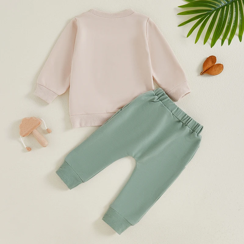 300-05-31 Lioraitiin Baby Boy ersten Geburtstag Outfit, Tier druck Langarm Sweatshirt elastische Taille Hose Set für den Herbst