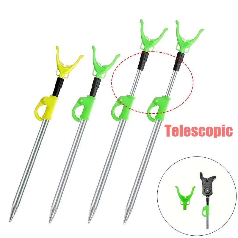 Two Color Retractable Y Shape Fishing Rod Holder Rotating Aluminum Alloy Rod Rack for Outdoor Fishing
