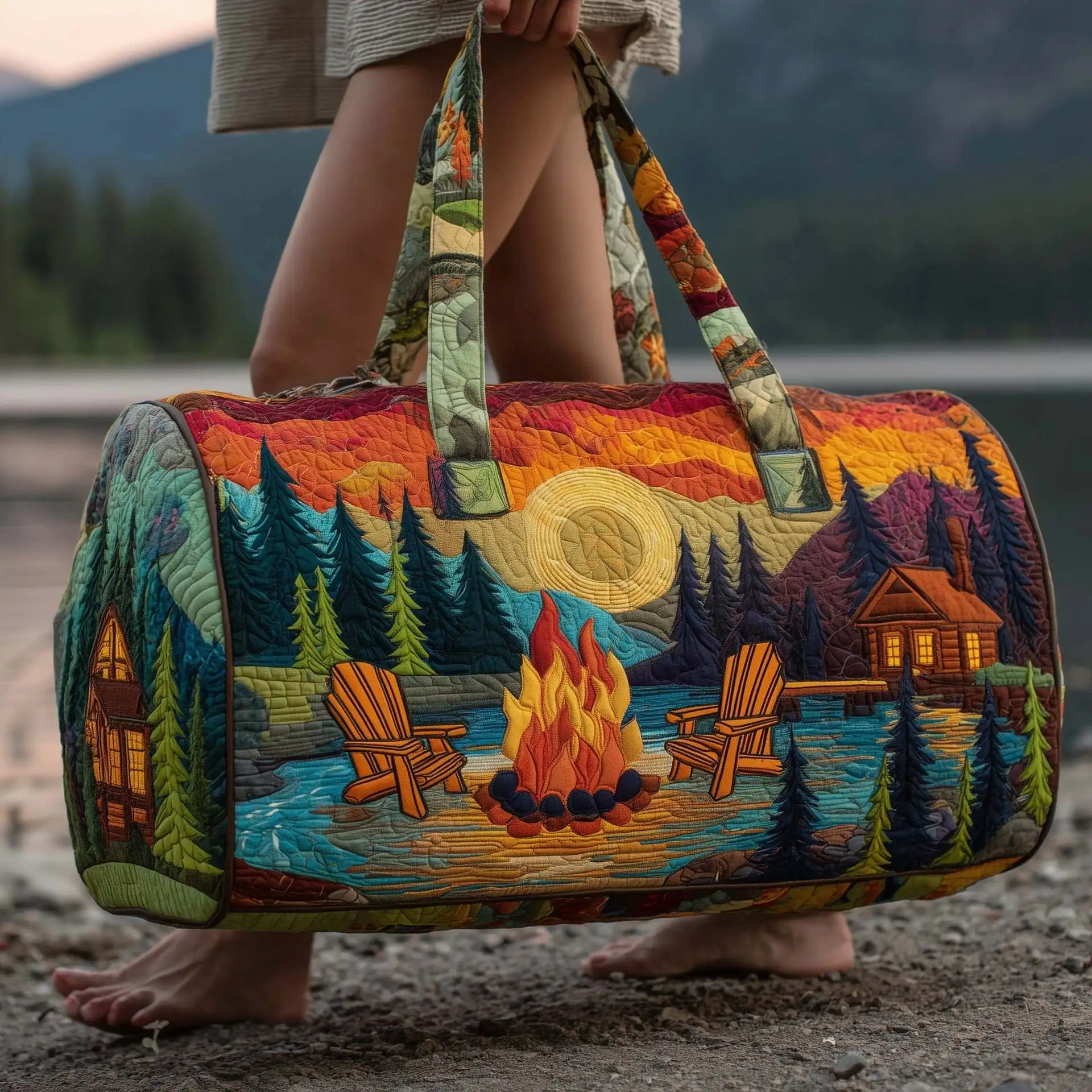 

3D Printed Quilted Travel Bags Personalized Tote Bag Beach Sport Bags Gifts Handbag Training casual Bag Hiking Camping