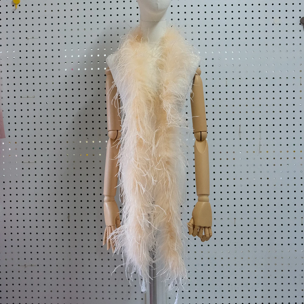 

3 и 5 слоев, разноцветные пушистые страусиные перья, боа, 2 метра, шаль из страусиных перьев для вечерние, женское платье, одежда, украшение «сделай сам», шарф