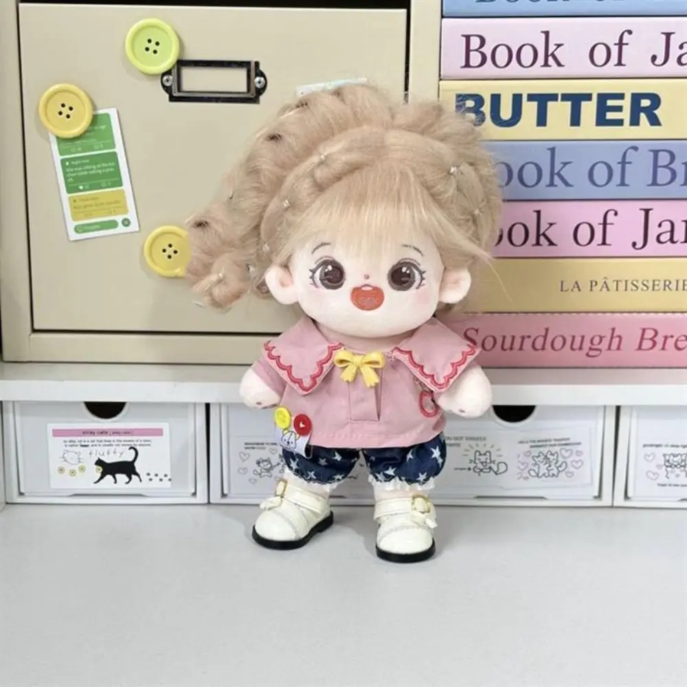 Mooi ontwerp 20 cm katoenen poppenkleertjes wasbaar retro-stijl idool poppen cartoon patroon rok schattige zachte textuur