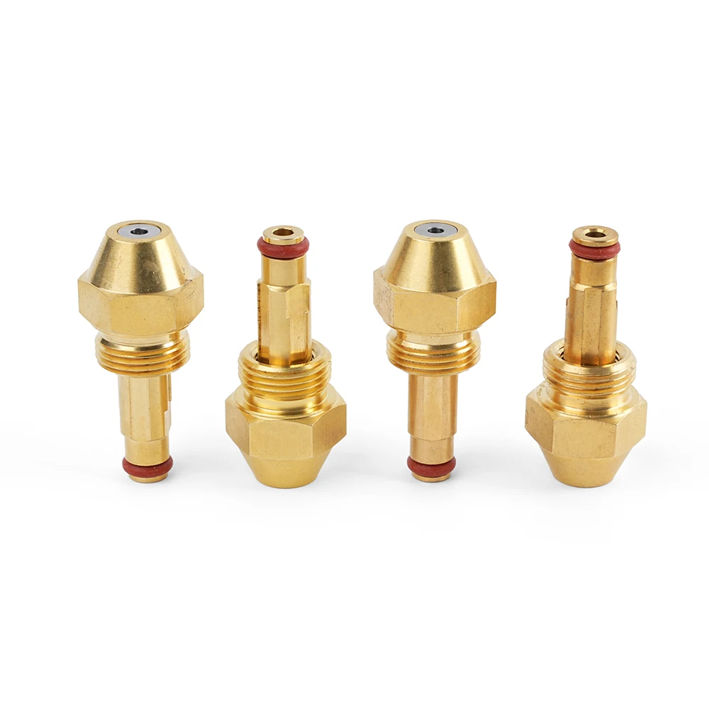 Brass Body for Two-Fluid Air Atomizing Fuel Nozzle, Red Oil Burner Nozzle Base, Siphon Type Nozzle Body for Diesel, Waste Oil