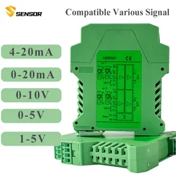 Galvanic Signal Isolator 2 in 2 Out 4 20mA 0-10V Analog Signal Splitter 0.1%F.S Signal Isolation Current Voltage Converter