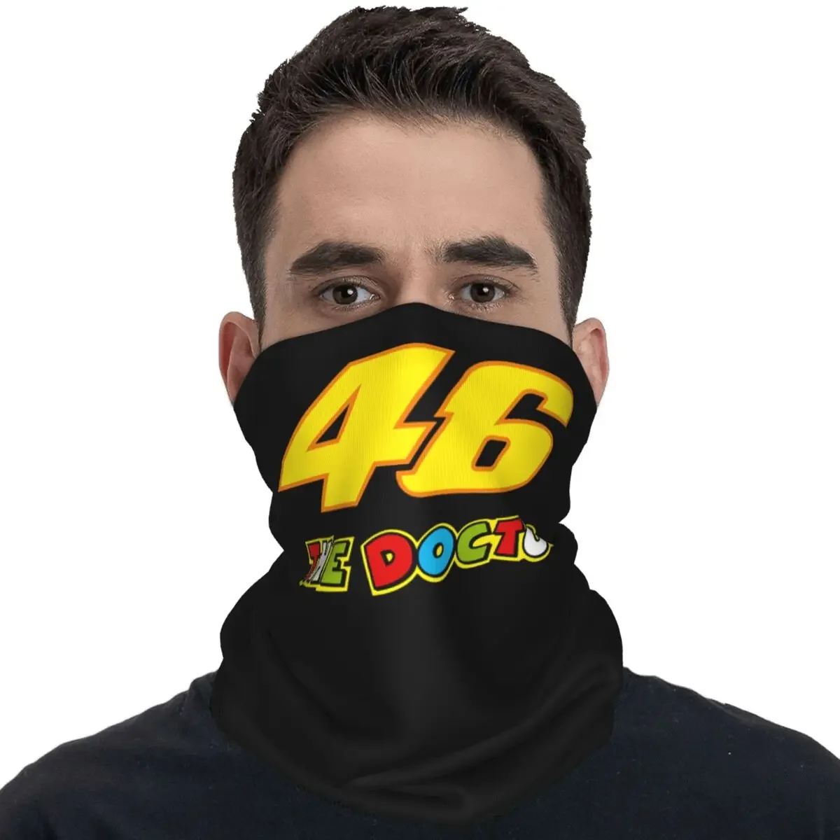 

Motorsports Racing 46 Bandana Cooling Neck Gaiter for Outdoor Activities Sun Protection Motor Riding Rossis Balaclava Face Scarf