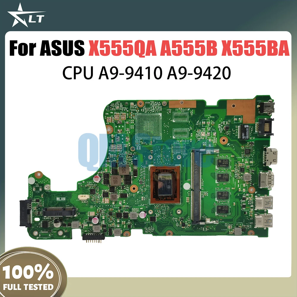 X555QA Laptop Motherboard For Asus X555Q A555Q X555B X555BP K555Q X555BA Mainboard A6 A9 A10 A12 FX-9800P CPU 4G8G-RAM