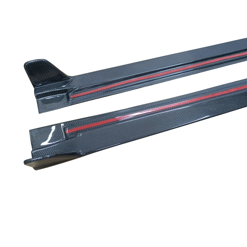 For A6 C8 Allroad carbon fiber side skirt For Audi A6 allroad 2019-2022 - view 4