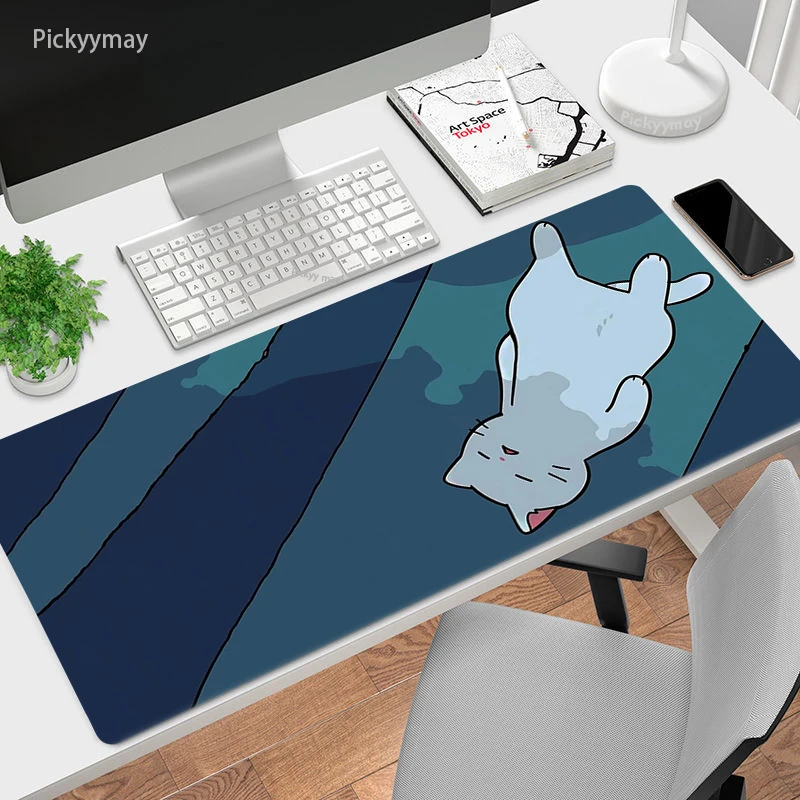 Cute Cat Mouse Gamer Mausepad Big Desk Mat Office Accessories Mause Pad Student Table Computer Mousepad Xxl Kawaii Anime Carpet