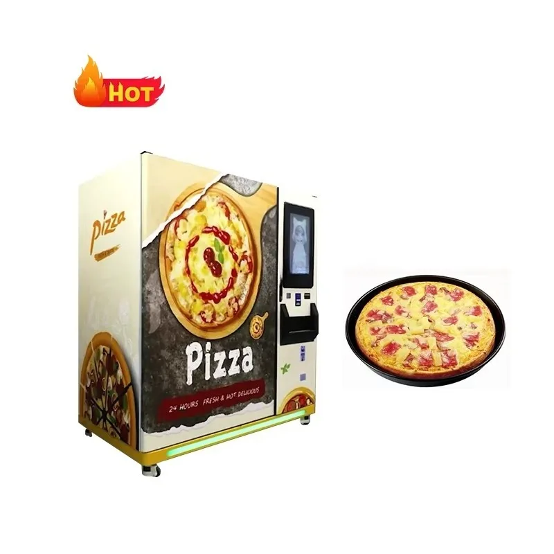 Commercial Fully Automatic Pizza Making Vending Machine for Pizzas Up to 10 Inch or 12 Inch Fresh Hot Pizza Kiosk