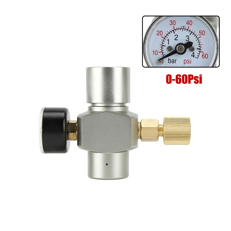 Micro Co2 Regulator 60Psi Beer Keg Co2 Charger Portable Mini Co2 Regulator For Gas Ball Lock Disconnect