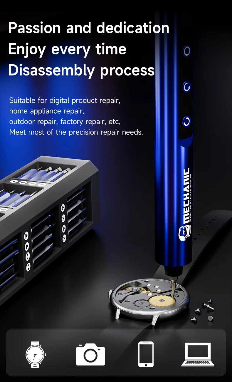 ميكانيكي رسمي ES420 مفك كهربائي 42 في 1 مجموعة أدوات للهاتف المحمول أدوات تفكيك إصلاح الهاتف