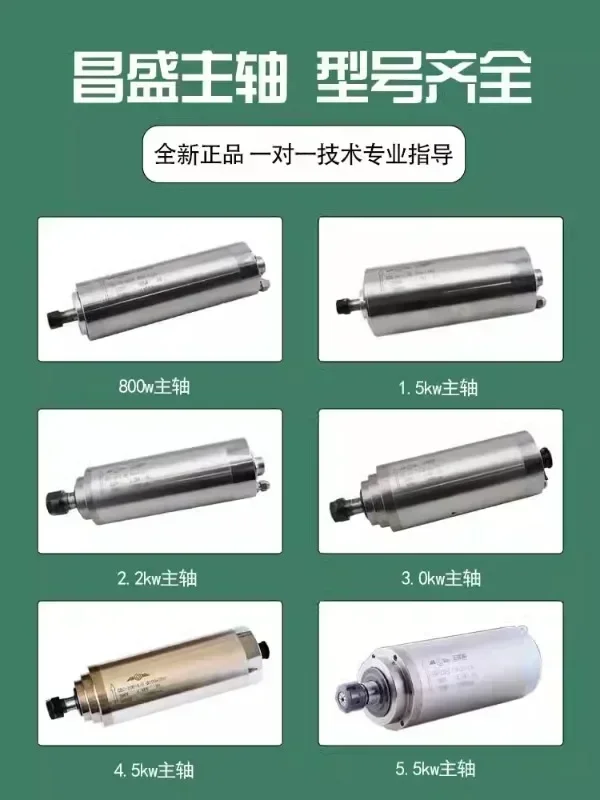 Carving machine spindle motor 800W/1.5/2.2/3.0/4.5/5.5KW water-cooled electric spindle view 2