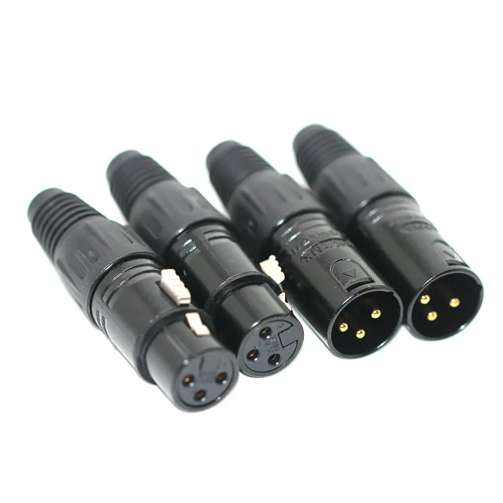 

20PCS/lot FOR NEUTRIK connector 10PCS NC3MX & 10PCS NC3FX Male et femelle Un ensemble 3 Broches XLR Connecteur avec!