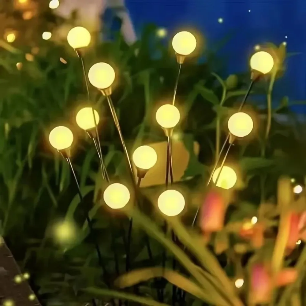 

Creative 10 LEDs Solar LED Lights Waterproof Warm Lights Firefly Lawn Lamps Atmosphere Light Patio Pathway Decoration