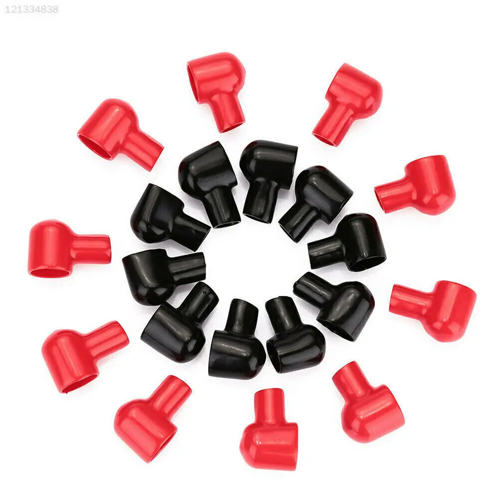 20Pcs Battery Terminal Insulating Rubber Protector Covers for 20mm Terminal 15mm Cable Red Black 10 Pairs Replacement Tools