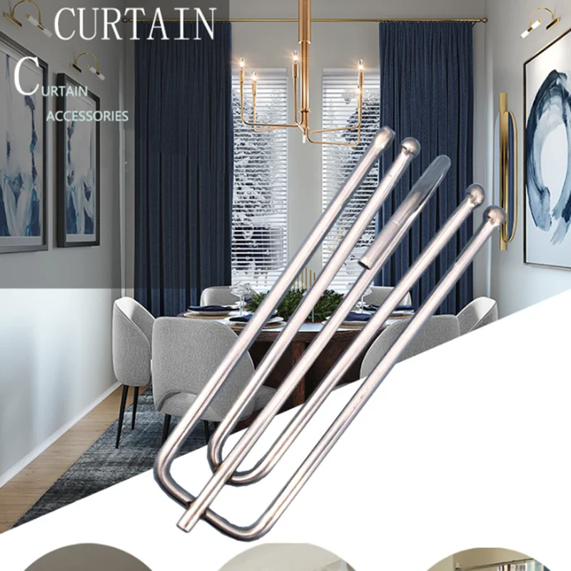10/20pcs Four Fork Curtain Hooks Stainless Steel/Iron Anti-rust Curtain Cloth Ring Clamp DIY Home Curtain Hanger Accessories
