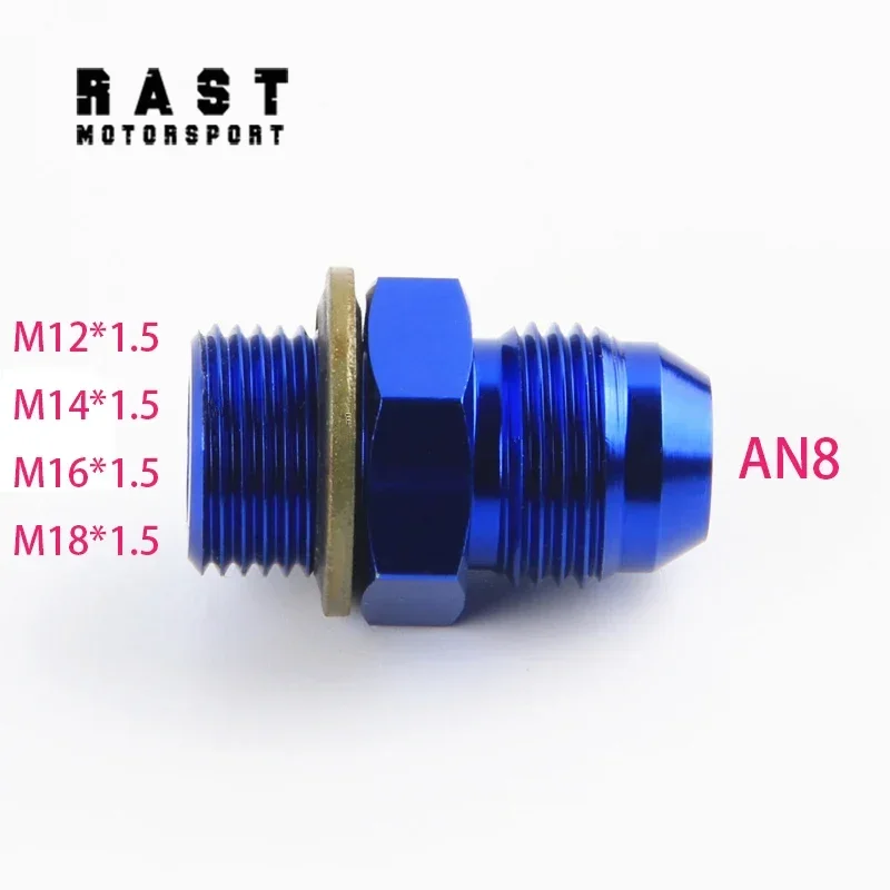 อะแดปเตอร์ AN8 ตัวผู้ M16 P1.5 M12 * 1.5 M12 x 1.5 18*1.5 เป็น 8AN AN8 AN 8 ตัวผู้