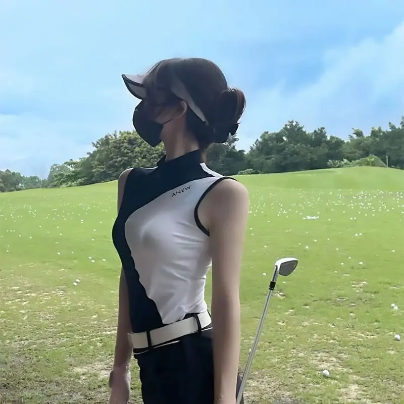 

Sporty Chic Golf Vest, Sleeveless Color-Block Top, Quick-Dry & Stretchable for Golf, Tennis or Training