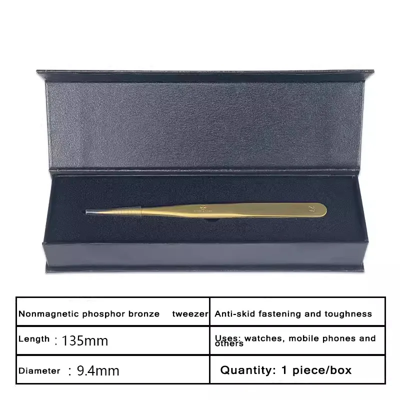 GYC Watch Repair Tools Anti-slip Fastening Sharp-Nosed Bronze Tweezers Are Superior to Brass Tweezers.