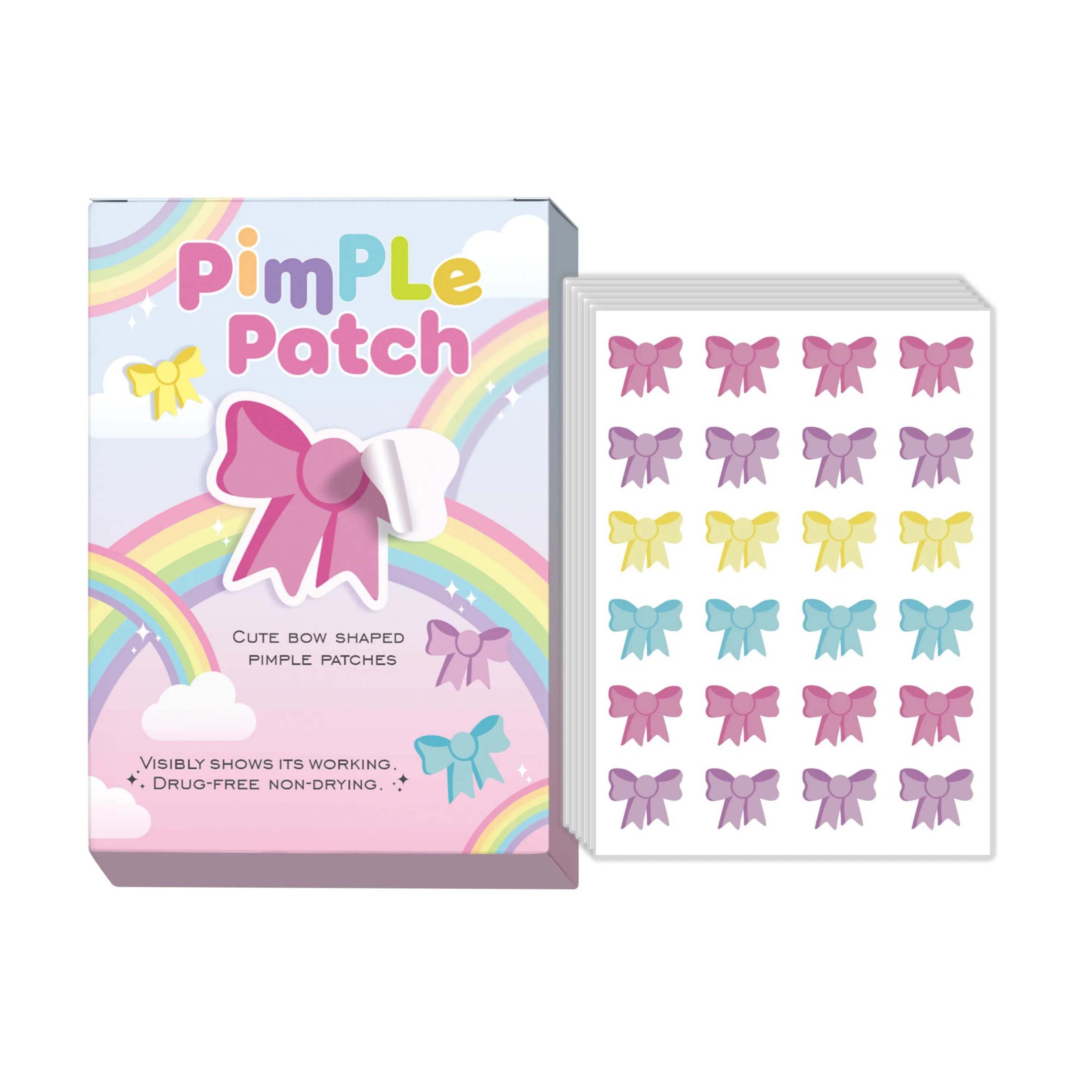 24pcs Cartoon acne patch, cute cat-shaped facial concealer acne patch, safe, non-toxic, gentle and non-irritating.
