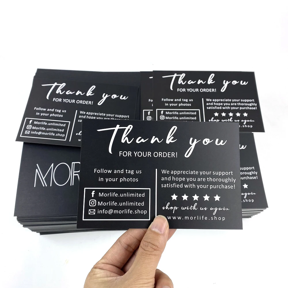 Thank You for Your Order Card Printing Coloured Cards for Supporting Business Small Shop Gift Decoration Greeting Cards