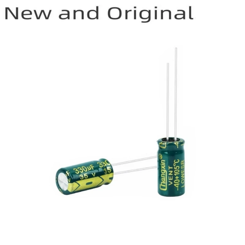 Capacitor eletrolítico genuíno, 35V 330UF, baixa resistência de alta frequência 330U, 8x16, novo e original, 50pcs