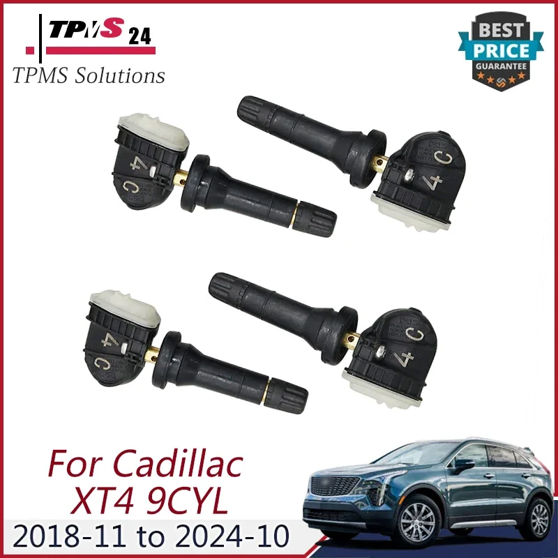 4PCS TPMS Sensor 13516165 Für Cadillac XT4 9CYL 2018-2024 433MHz TPMS REIFENDRUCKSENSOR 13598773