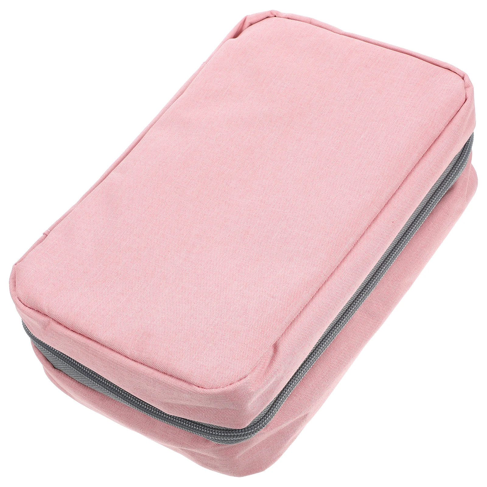 

Pink Foldable Waterproof Toiletry Bag 3 Sections Travel Makeup ganizer Pouch Portable Dry Wet Separation Storage Bags