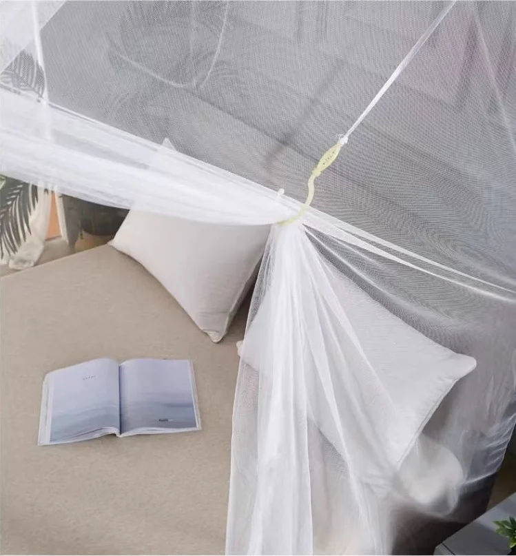 Verschlüsseltes, einzelnes Moskitonetz, tragbares Bettüberdachung, Insektenschutz, Fliegenschutz für Schlafzimmer, Studentenwohnheim, Camping, einfache Installation. – Detail 1
