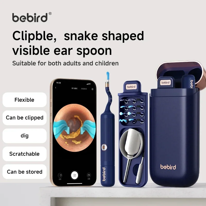 2025 New Model Xiaomi Bebird EarSight Plus I35R Wireless Ear Cleaner- HD Visual Camera, Clipable Tweezers & Endoscope