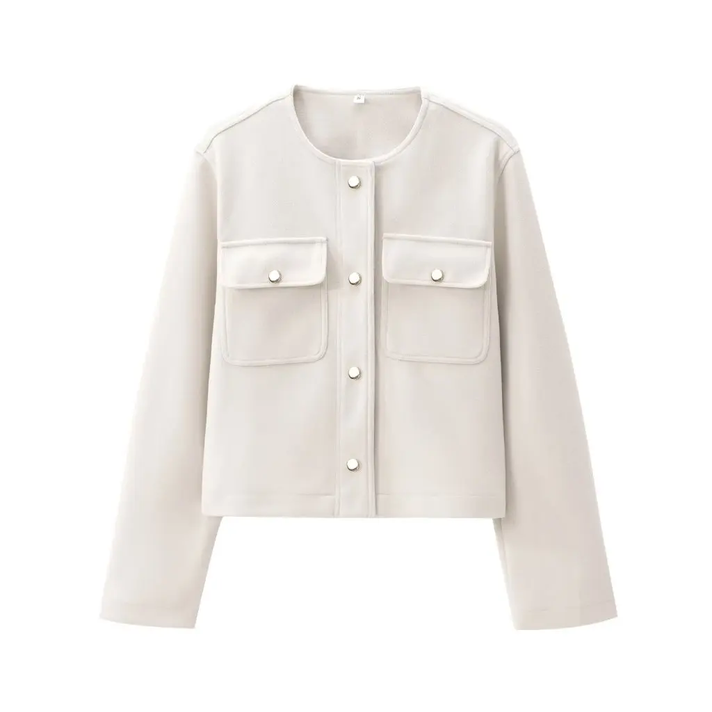 

Women's Soft Jacket Coat Autumn Fashion Joker New Pocket Design Style M56888