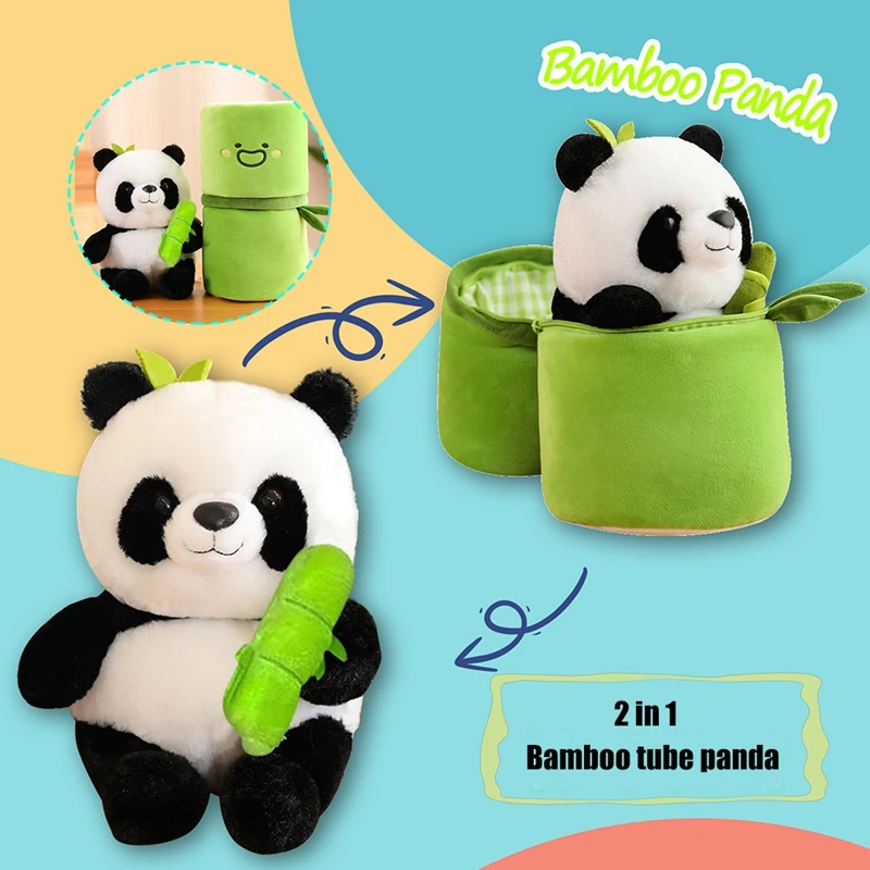 2 in 1 niedlichen Bambus rohr Panda Plüsch Kawaii tränen reichen Panda Stofftier Plüsch super weiches Umarmung kissen