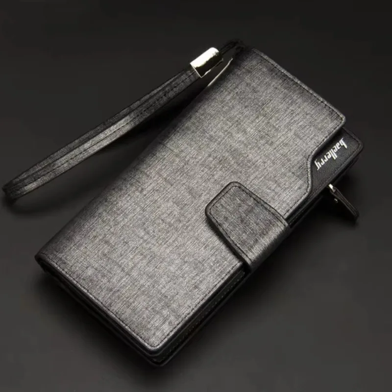 Men Wallets Long Style High Quality Card Holder Male Purse Zipper Large Capacity Brand PU Business Zipper Multi-function Wallets