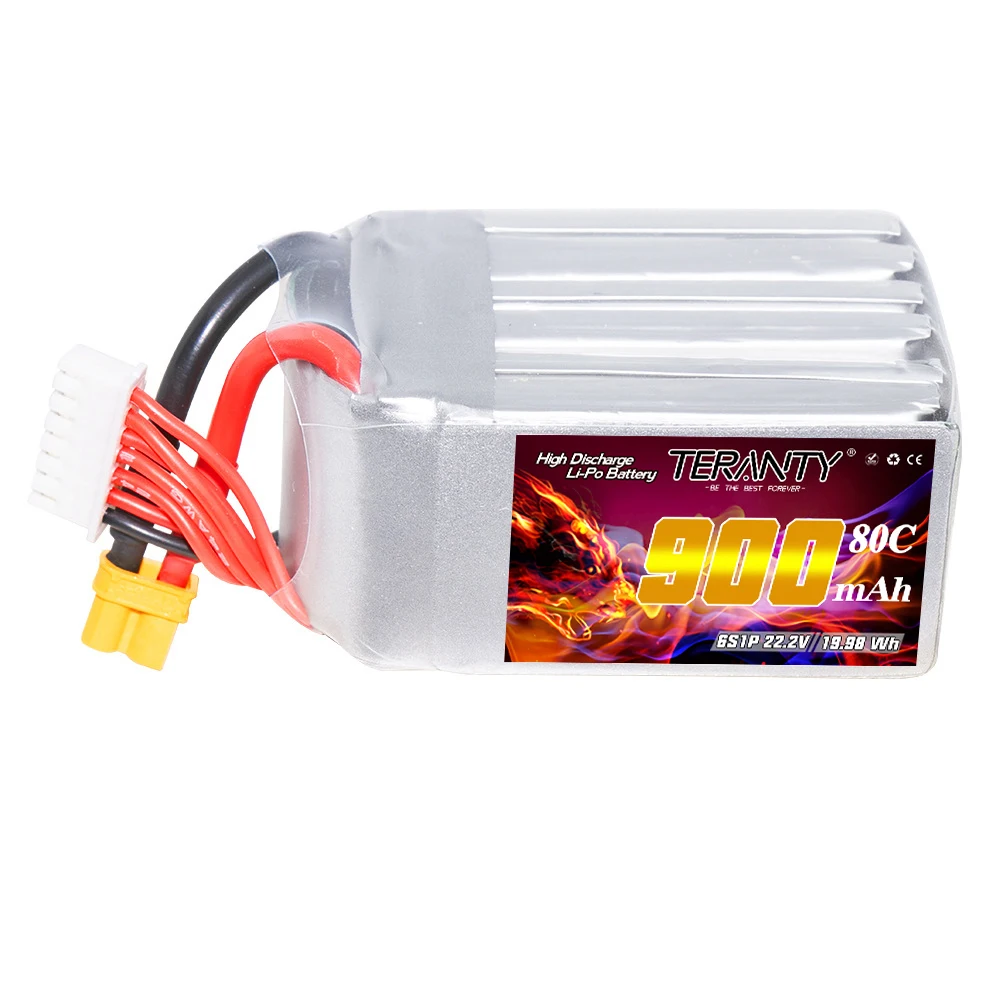 TERANTY 2S 3S 4S 6S 7.4V 11.1V 14.8V 22.2V 900mAh 80C LiPo Battery With XT30 Plug for RC Helicopter Quadcopter FPV Drone Pa