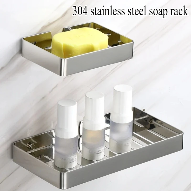 

Мыльница из нержавеющей стали 304, полка для хранения в ванной комнате, угловая полка, настенный монтаж