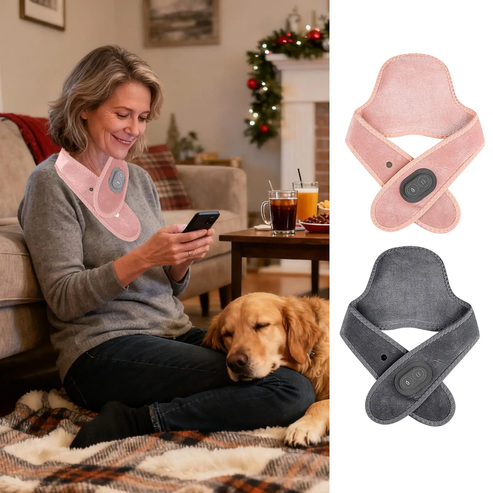 

Обертывание для шеи с подогревом, регулируемый эргономичный массажер для шеи, тепловая пленка для массажа, грелка для боли в мышцах, жесткости, релаксации, мужчин и женщин