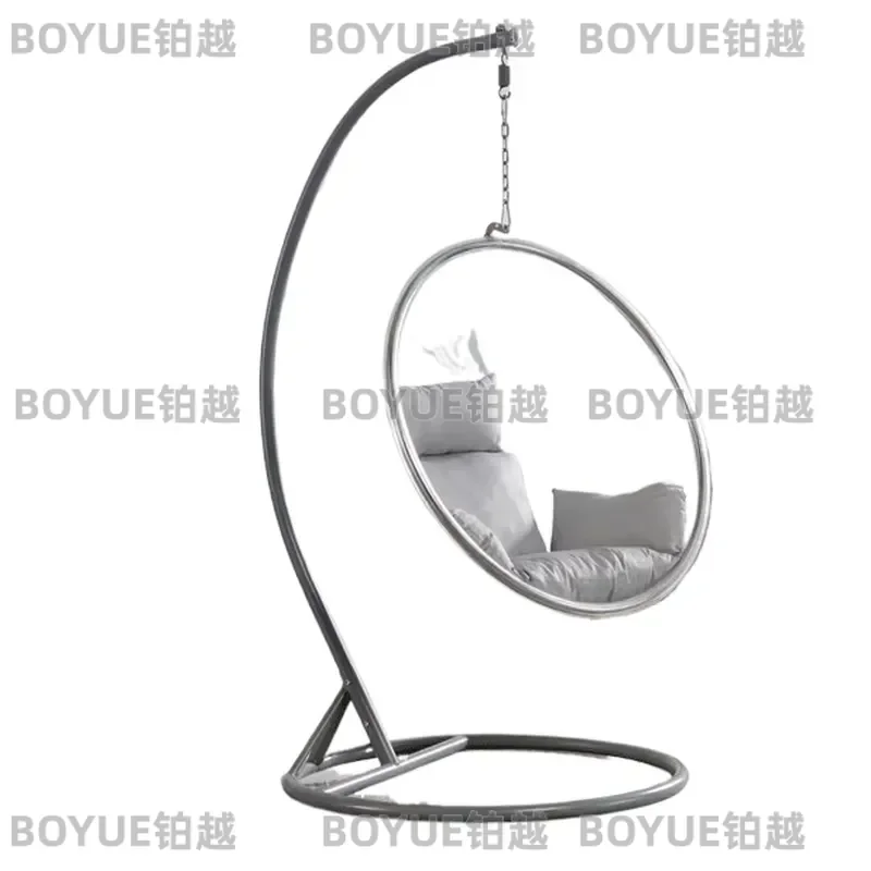 Transparent Acrylic Bubble Hanging Chair Rocking Hemisphere Seat for Balcony Room Leisure Swing Basket Modern Home Decor