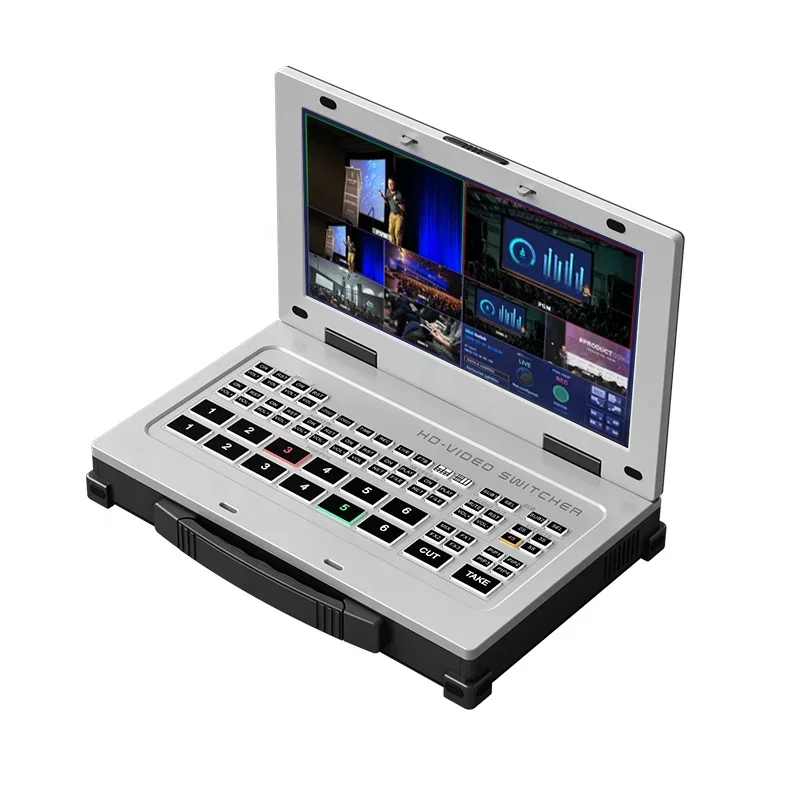 TV Broadcasting Equipment Oton Geek S06M HD-MI MultistreamVideo Switcher Mixer with H.264 Encoding