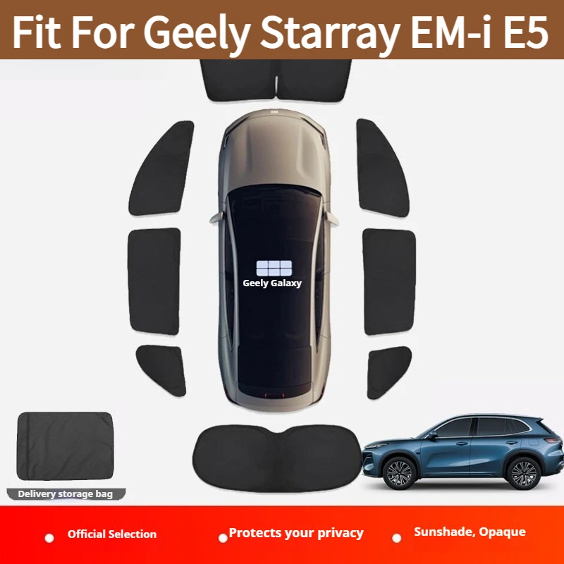 Fit For Geely Starray EM-i E5 Window Privacy Sunshade Heat Insulation Sun Shield Car Modification