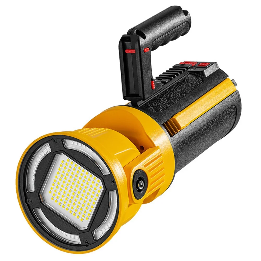 

Portable Lanterns Super Bright Powerful LED Torch With High Medium Low Frequency Flashing Foldable Tripod Waterproof Spotlight