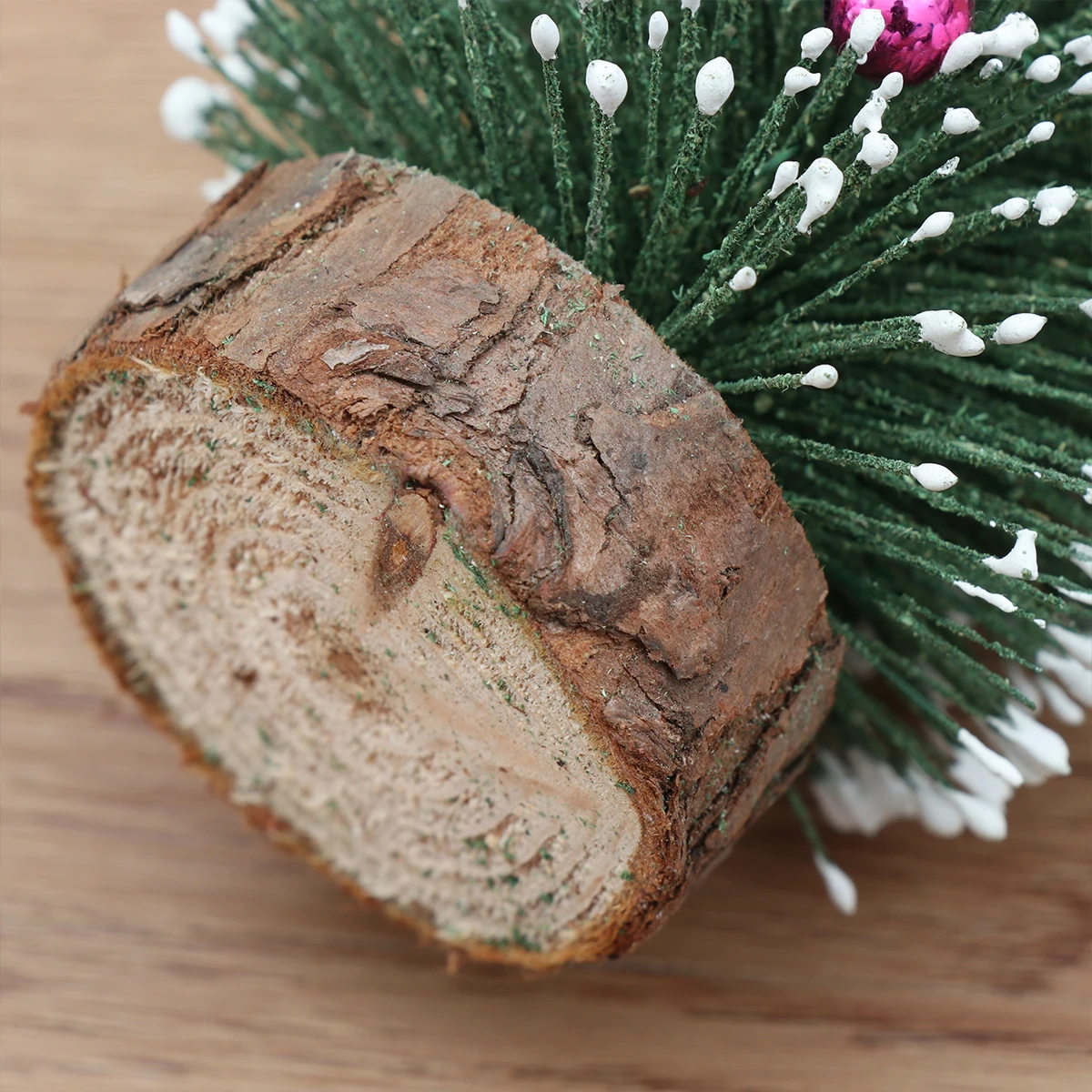 

20 Cm Mini Christmas Tree Desktop Decoration Miniature Scenes Decorate Home Table Wooden for Pine Ornament