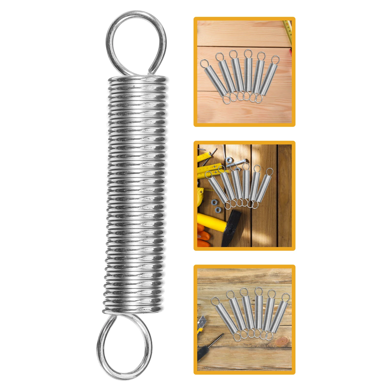 20 Pcs Stainless Steel Tension Spring Springs Kit Extension Small Chaise Longue Silver
