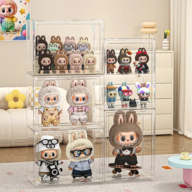 

Blind Box Storage Display Rack Labubu Display Box Handmade Doll Doll Transparent Dustproof Acrylic Display Cabinet