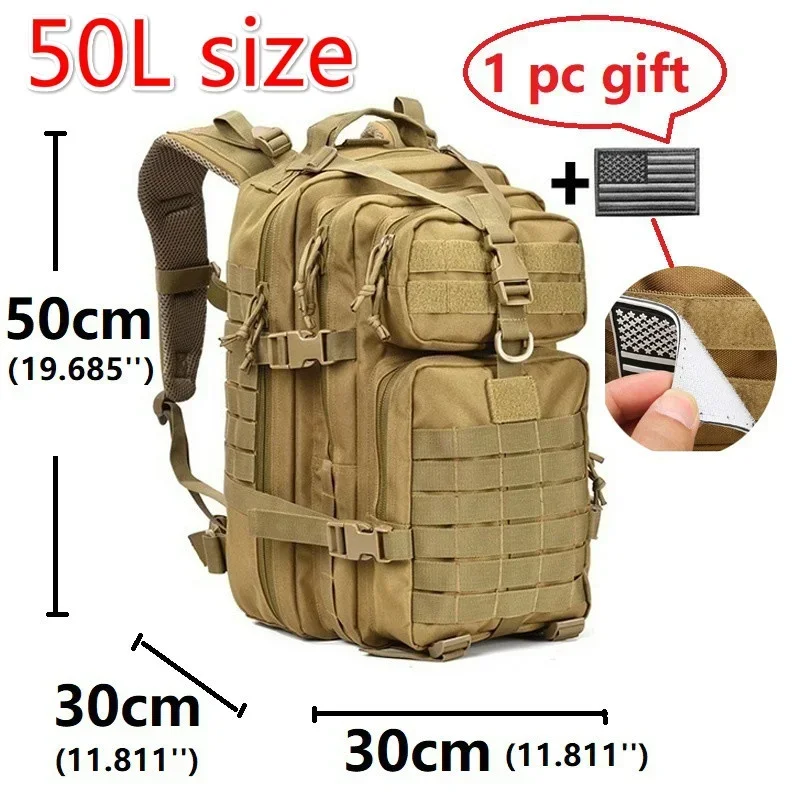 防水ナイロンバックパック,30l,50l,1000d,アウトドア,戦術スポーツ,キャンプ,ハイキング,トレッキング,釣り,狩猟バッグ