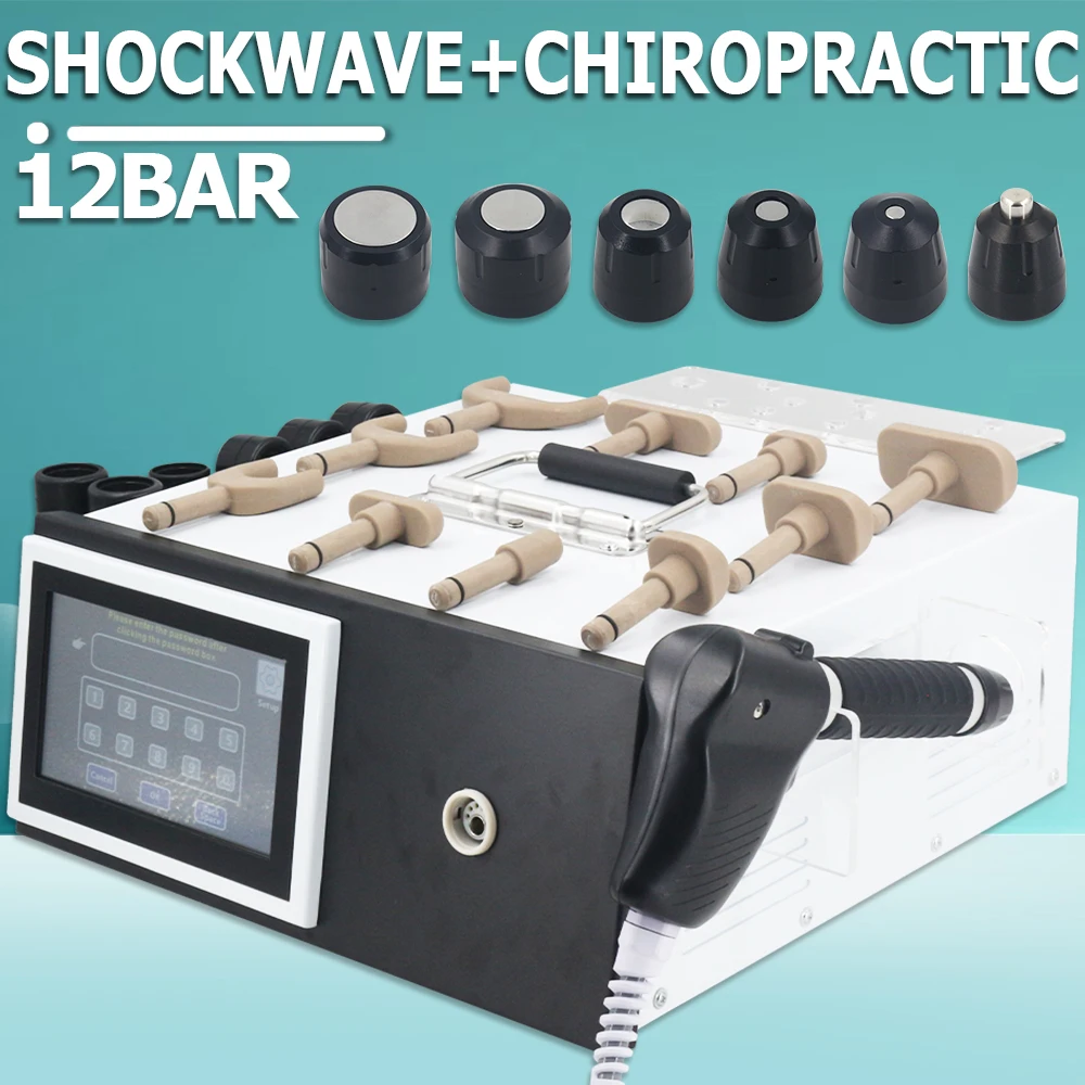

Professional Pneumatic Shockwave Therapy Machine For ED Treatmen Relieve Body Pain 12Bar Chiropractic Corrective 2 IN 1 Massager