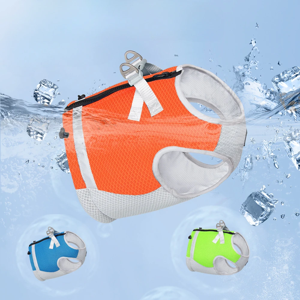 

Охлаждающий Жилет для собак, регулируемая Светоотражающая летняя быстросъемная куртка для питомцев малого и среднего размера