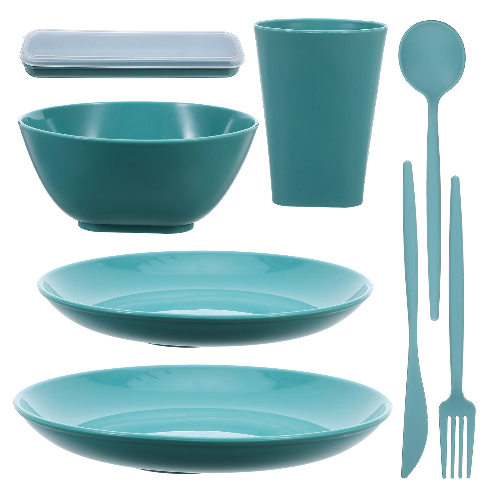 

Wheat Straw Tableware Set Elegant Modern Dinnerware Portable Outdoor Dining Sustainable Reusable Utensils Home Kitchen Picnics